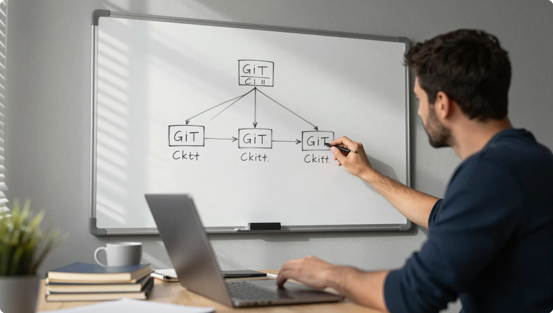 Branching in Git diagram